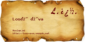 Losó Éva névjegykártya